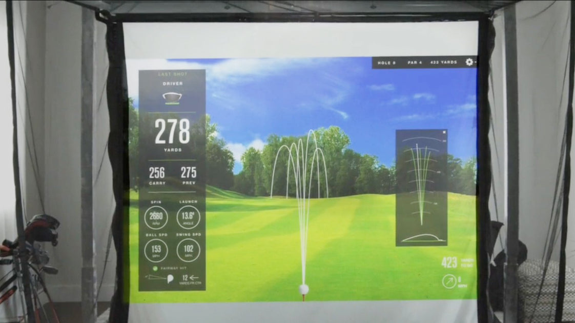 HomeCourse Retractable Golf Simulator Enclosure